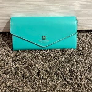 kate spade blue turquoise wallet